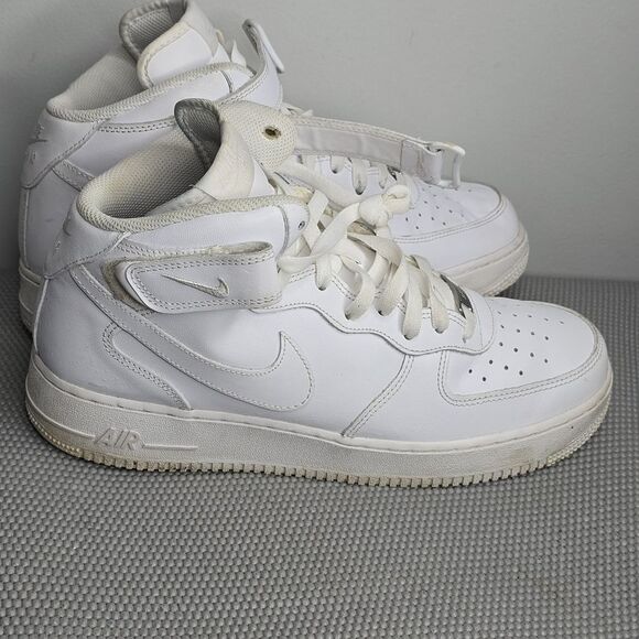 Nike Air Force 1‎ Mid White Size 10 Mens AF1 315123-111 Triple - Picture 3 of 10